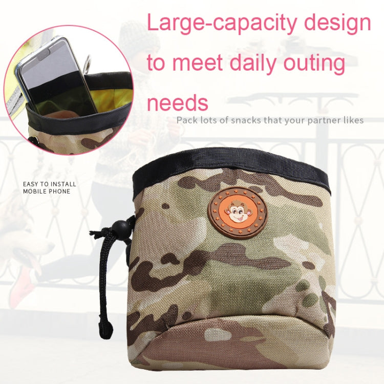 Multifunctional Pet Training Camouflage Snacks Bag Portable Dog Walking Belt Bag