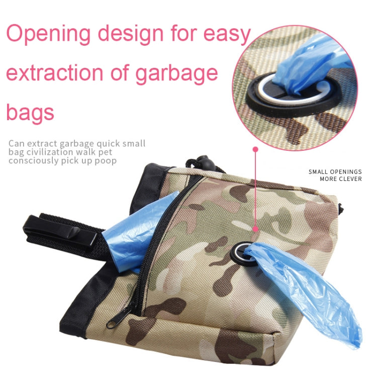 Multifunctional Pet Training Camouflage Snacks Bag Portable Dog Walking Belt Bag