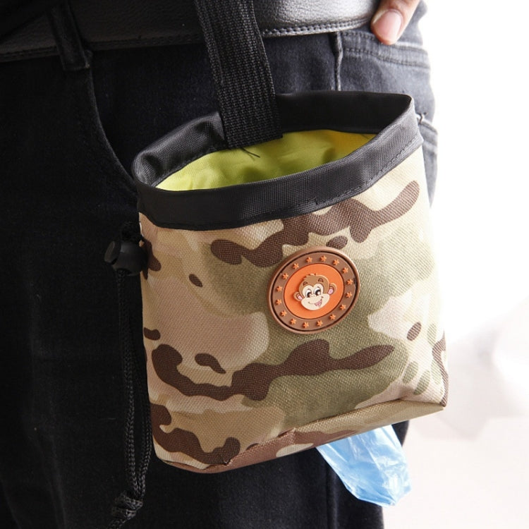 Multifunctional Pet Training Camouflage Snacks Bag Portable Dog Walking Belt Bag
