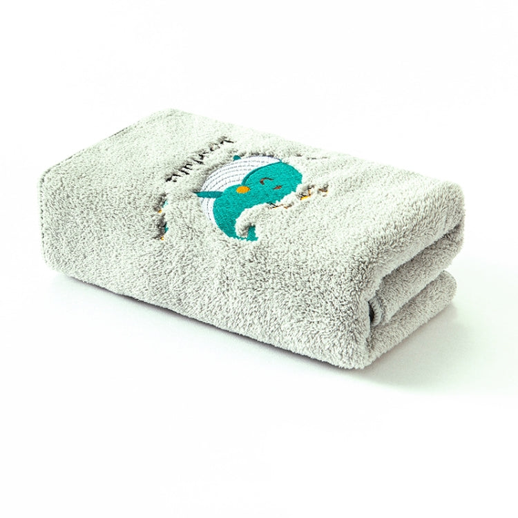 Coral Fleece Cartoon Embroidery Towel Kid Household Thickened Soft Absorbent Towel