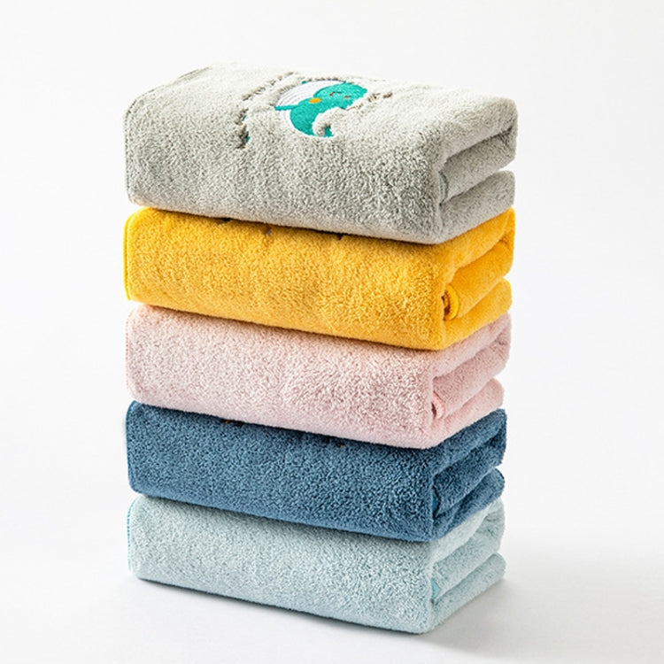 Coral Fleece Cartoon Embroidery Towel Kid Household Thickened Soft Absorbent Towel