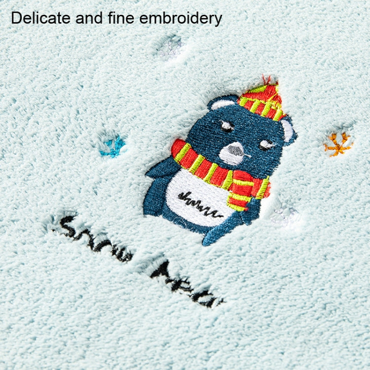 Coral Fleece Cartoon Embroidery Towel Kid Household Thickened Soft Absorbent Towel