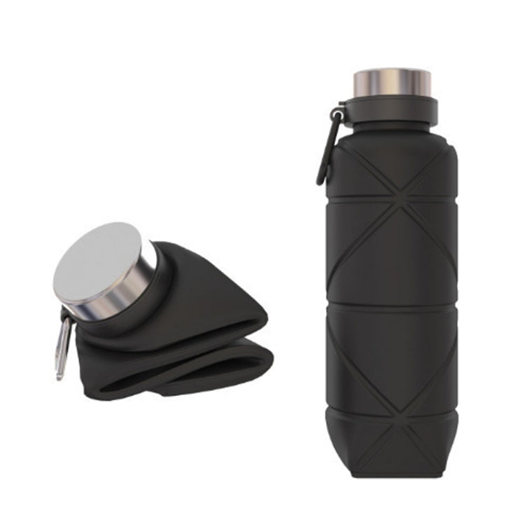 Outdoor Silicone Folding Water Cup Telescopic Water Bottle Travel Drinking Cup With Carabiner