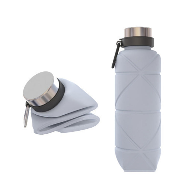 Outdoor Silicone Folding Water Cup Telescopic Water Bottle Travel Drinking Cup With Carabiner