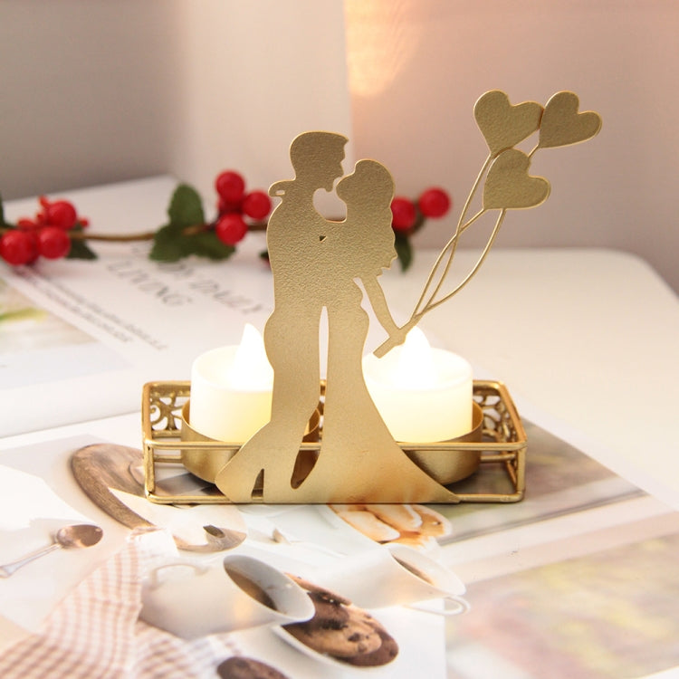DH2206-03 Valentine Day Romantic Atmosphere Candle Holder Shooting Props Decorative Candlesticks