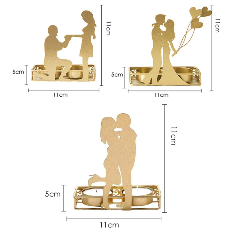 DH2206-03 Valentine Day Romantic Atmosphere Candle Holder Shooting Props Decorative Candlesticks