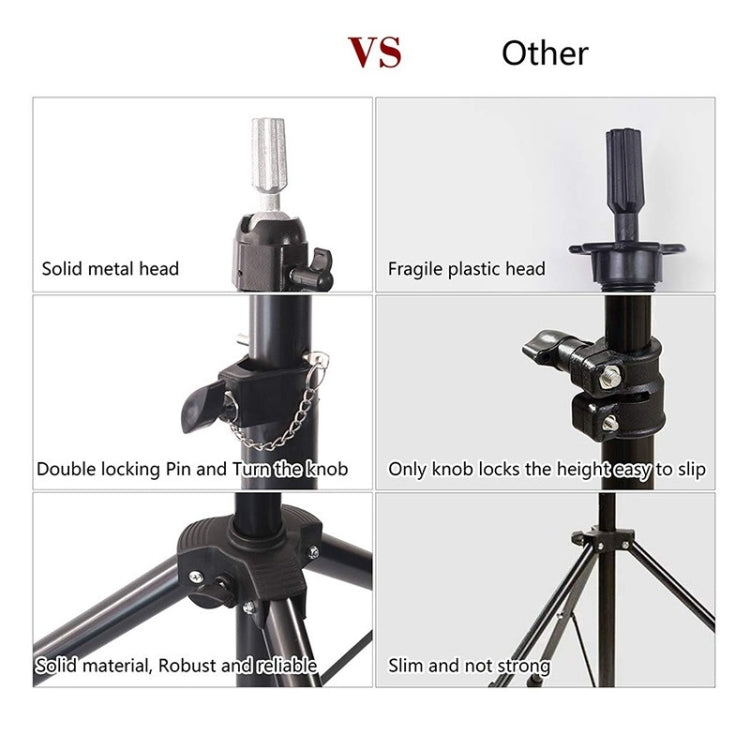 Wig Mannequin Head Holder Hairdressing Practice Tripod