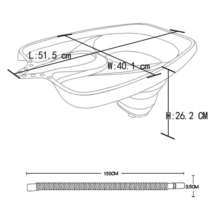 No-Bending Folding Portable Home Care Shampoo Basin