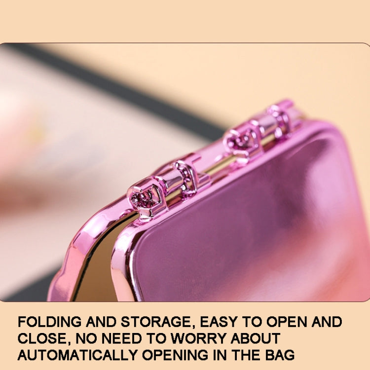 Desktop Mini Electroplating Makeup Double-sided Mirror For Ladies