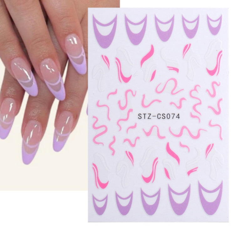 French Style Manicure Sticker Pop Stripe Line Nail Sticker