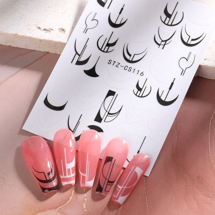 French Style Manicure Sticker Pop Stripe Line Nail Sticker