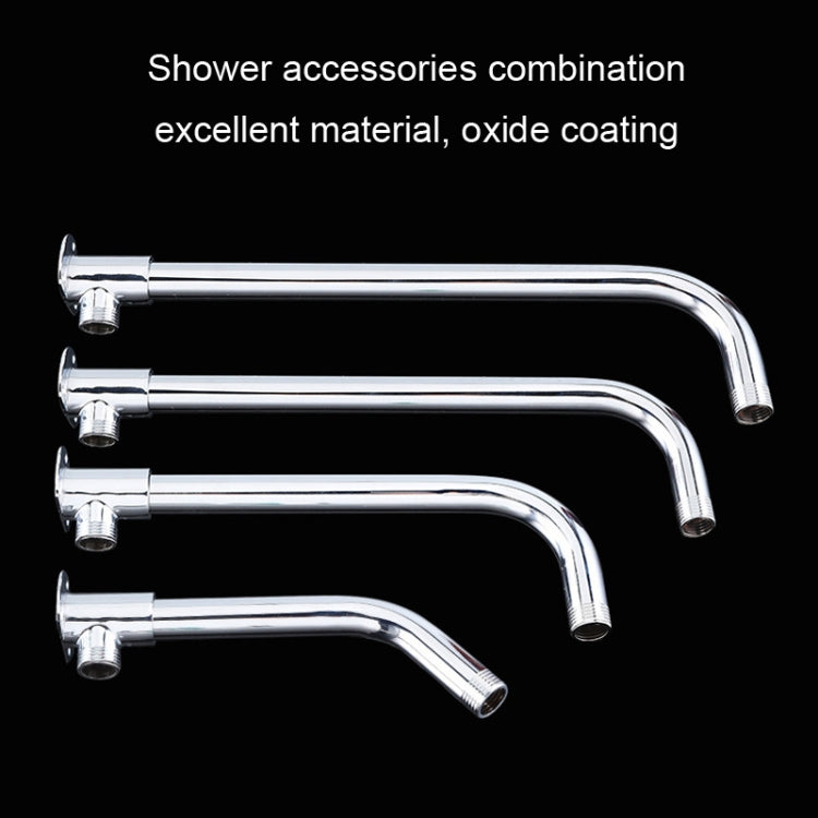 With Base Top Spray Rod Shower Tube Stainless Steel Shower Outlet Pipe Elbow