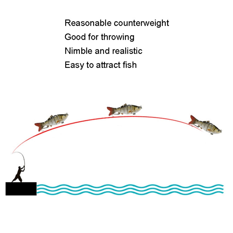 10cm Multi-sectional Bionic Bait Hook Long-distance Casting Sea Fishing Fake Lures