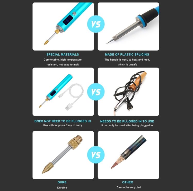 BS45 17-25W Wireless Soldering Iron with Adjustable Temperature LED Digital Display