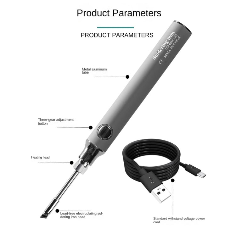 8W USB 5V Cordless Soldering Iron Low Voltage Soldering Pen
