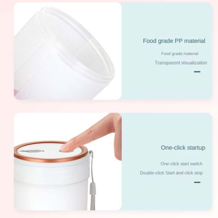 LGZ-1 500ml 50W 4 Blades Electric Portable Juicer Rechargeable Juice Extractor