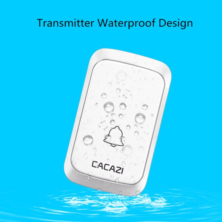 CACAZI A06-DC 1 to 2 Battery Smart Home Wireless Waterproof Doorbell