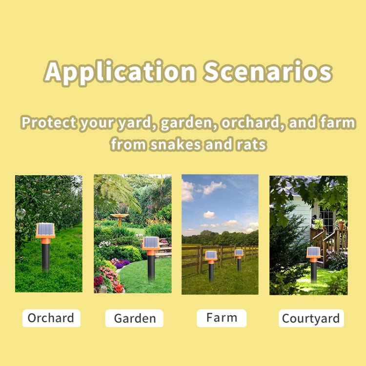 SJZ057 Outdoor IP66 Waterproof Solar Ultrasonic Rat Repeller Orchard Ultrasonic Animal Repeller