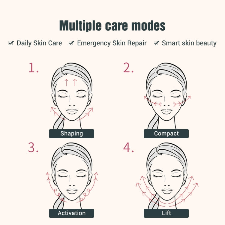 Microcurrent EMS Face Thinning Instrument Red Blue Light Skin Rejuvenation Beauty Instrument