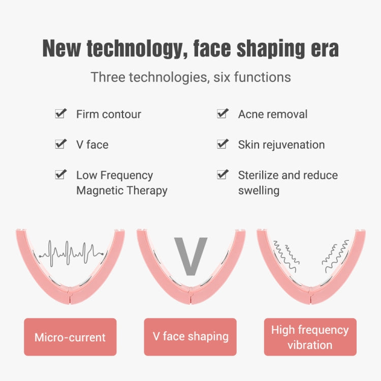 Microcurrent EMS Face Thinning Instrument Red Blue Light Skin Rejuvenation Beauty Instrument