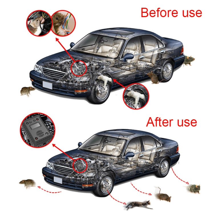 SJZ-021 Car Ultrasonic Rat Repeller Car Engine Mouse Repellent