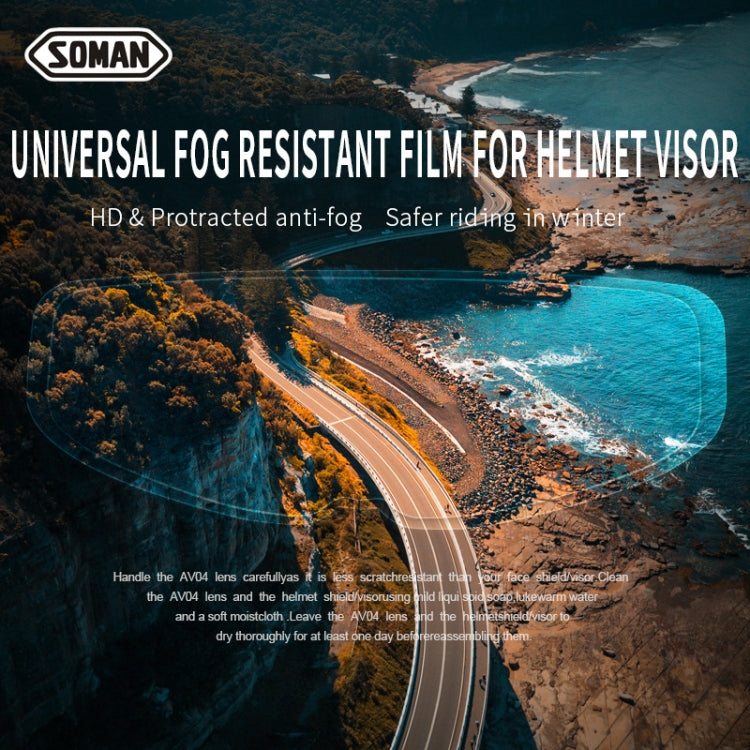 SOMAN Motorcycle Helmet Universal Lens Anti-Fog Film