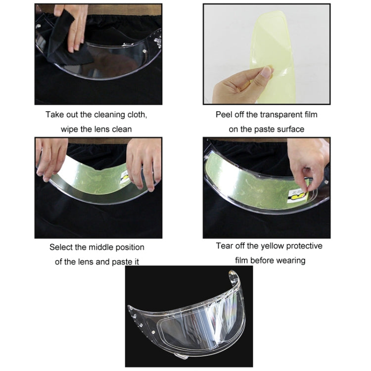 SOMAN Motorcycle Helmet Universal Lens Anti-Fog Film