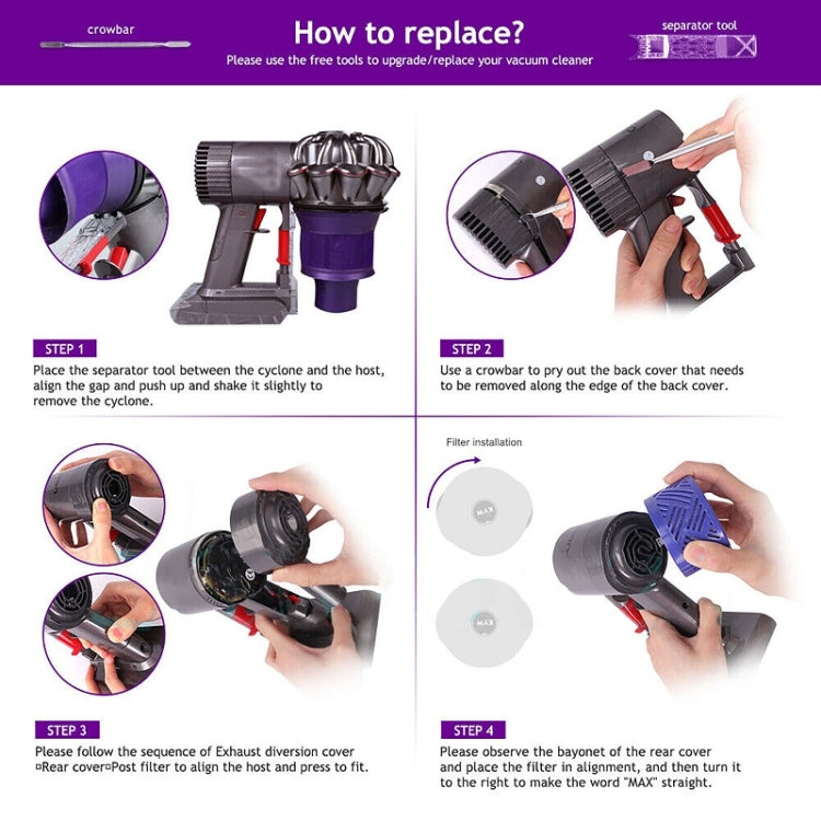 For Dyson V6 DC59/58/63/74 Vacuum Cleaner Accessories