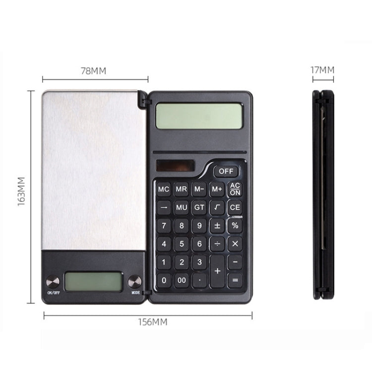 0.1g/1kg Kitchen Digital Scale Pocket Scale With Solar Calculator