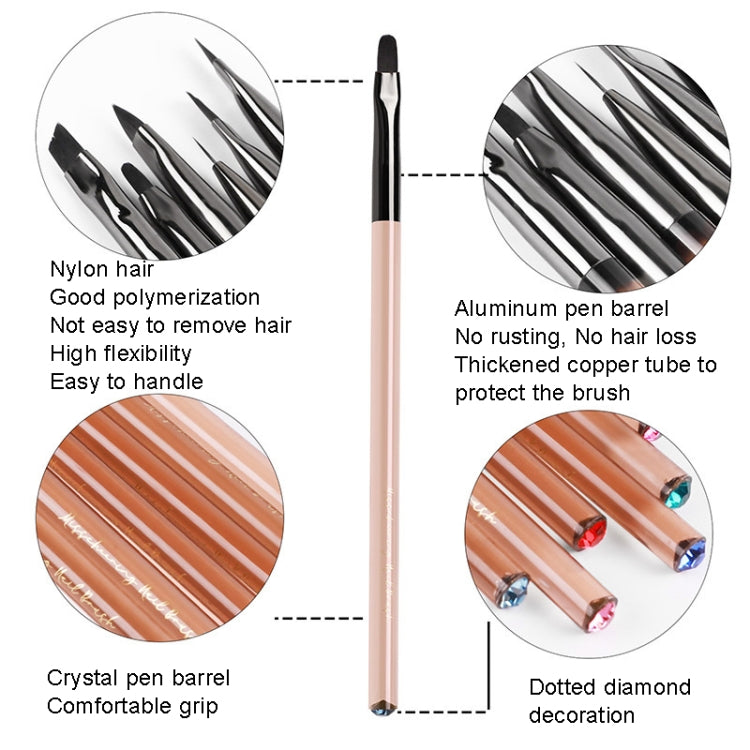 Acrylic Tea Color Pen Brush Beauty Nail Pen Color Painting Drawing Pen Light Therapy Pen