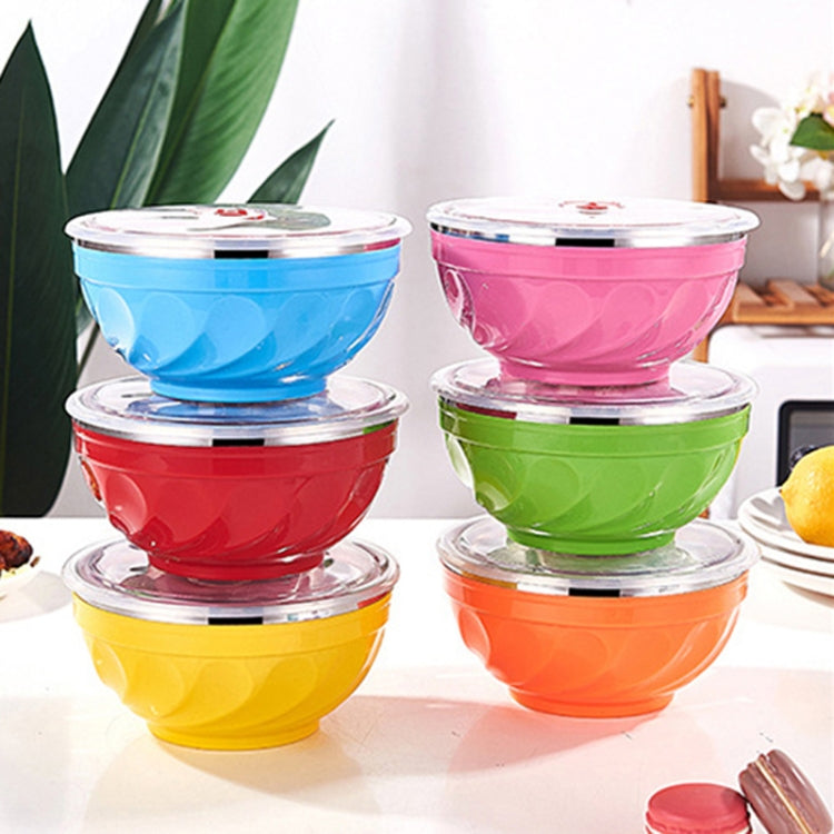 Double-Layer Stainless Steel Bowl With Lid Children Dinner Insulated Rice Bowl