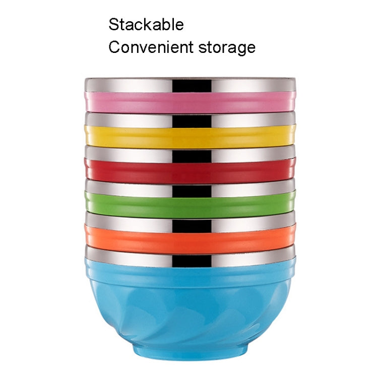 Double-Layer Stainless Steel Bowl With Lid Children Dinner Insulated Rice Bowl