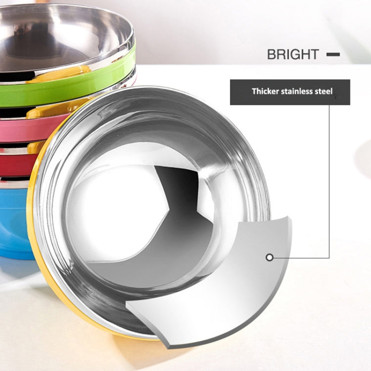 Double-Layer Stainless Steel Bowl With Lid Children Dinner Insulated Rice Bowl