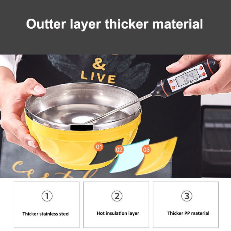 Double-Layer Stainless Steel Bowl With Lid Children Dinner Insulated Rice Bowl