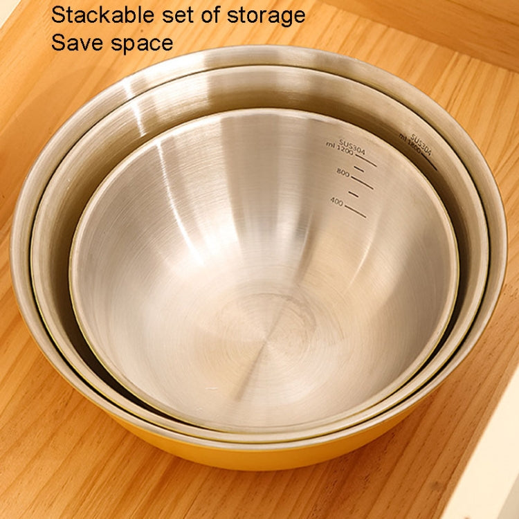 304 Stainless Steel Food Grade Dishes Bowl Kitchen Baking Stirring Bowl Vegetables Sandwood Basin