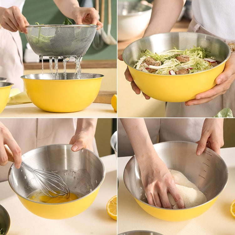 304 Stainless Steel Food Grade Dishes Bowl Kitchen Baking Stirring Bowl Vegetables Sandwood Basin