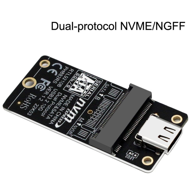 M.2 NVME Hard Disk Box Transfer Card RTL9210B Chip Type-C / USB-C USB3.1 Gen2 10Gbps