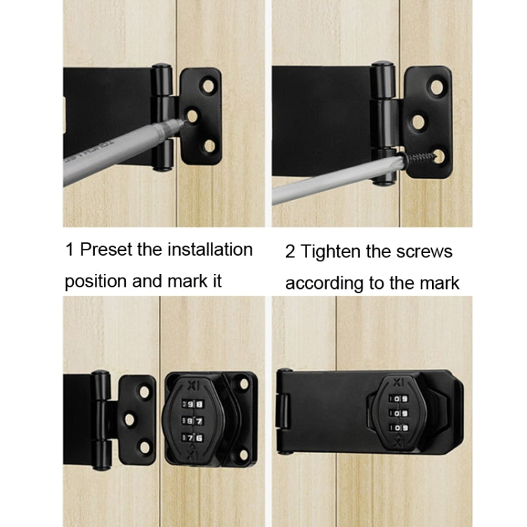Screw Installation Cabinet Door Combination Lock Anti-Theft Drawer Lock