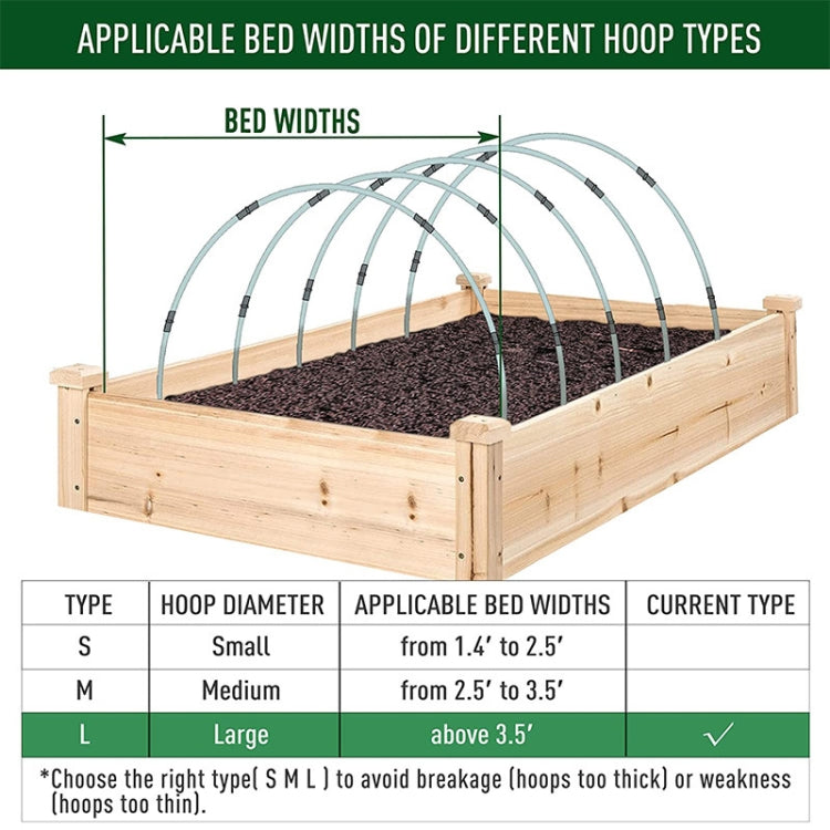 Garden Arch Greenhouse Hoops Rustproof Steel Tunnel Hoop Frame Plant Support