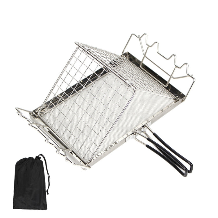 COOLCAMP Outdoor Camping Stainless Steel Bread Rack Foldable Portable BBQ Mesh Rack