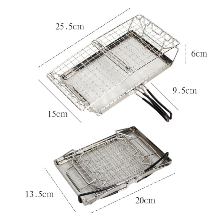 COOLCAMP Outdoor Camping Stainless Steel Bread Rack Foldable Portable BBQ Mesh Rack