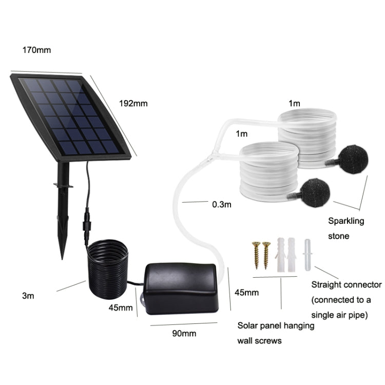 Plug-in Solar Aeration Pump Power Storage Aquarium Oxygen Pump
