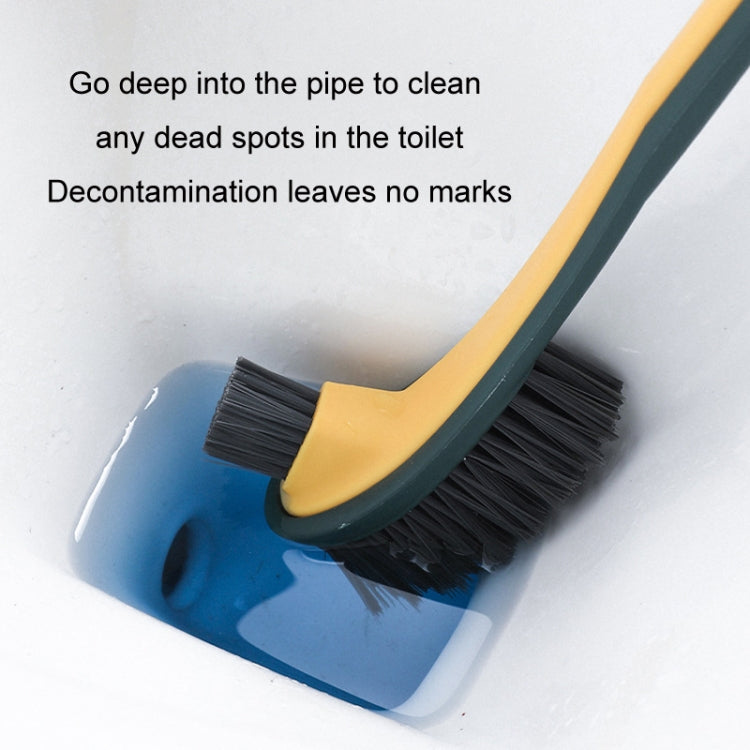 Double-sided Soft Hair Toilet Brush Toilet Long Handle Cleaning Brush