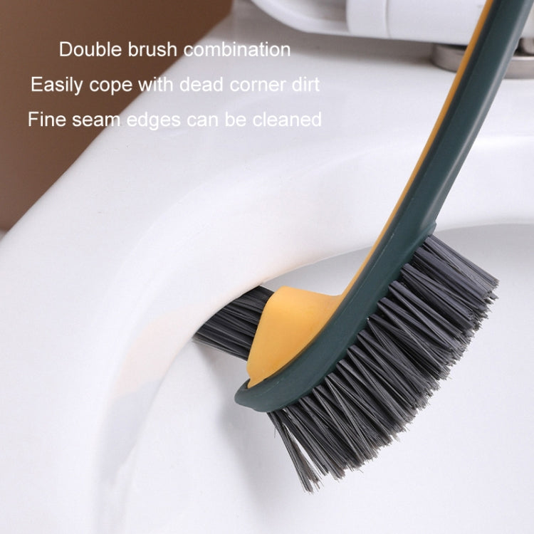 Double-sided Soft Hair Toilet Brush Toilet Long Handle Cleaning Brush