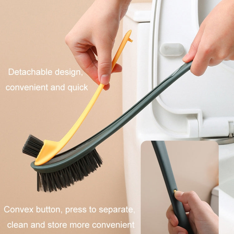 Double-sided Soft Hair Toilet Brush Toilet Long Handle Cleaning Brush