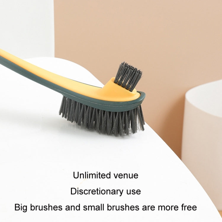 Double-sided Soft Hair Toilet Brush Toilet Long Handle Cleaning Brush