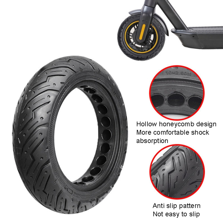 For Ninebot Max G30 Scooter 10 x 2.5 inch Solid Honeycomb Explosion-proof Tire