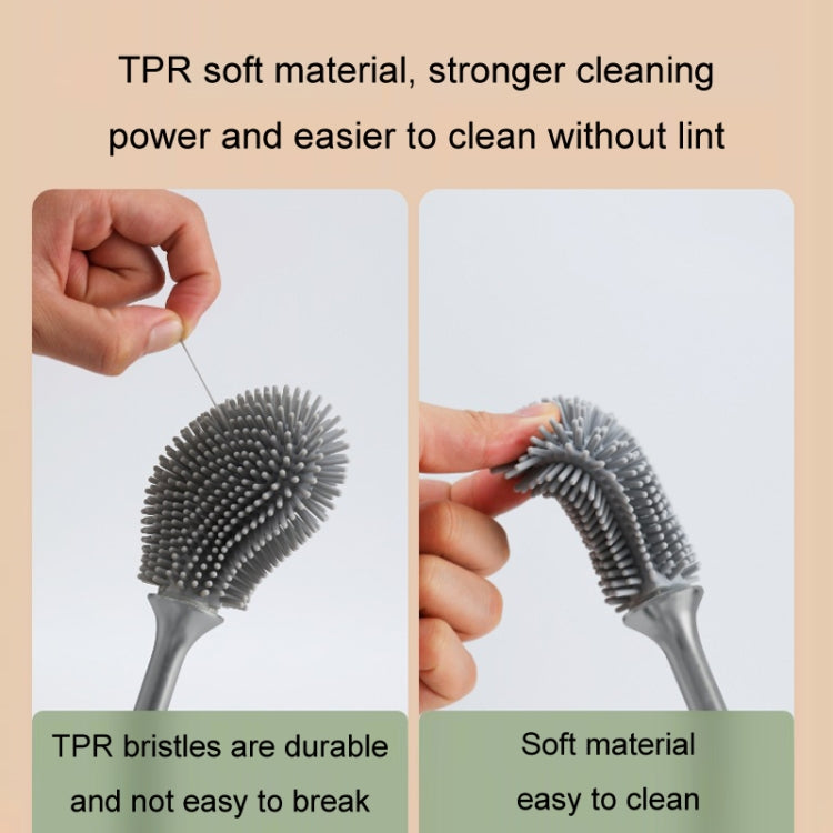 Long Handle Household Toilet Soft Rubber Toilet Cleaning Brush