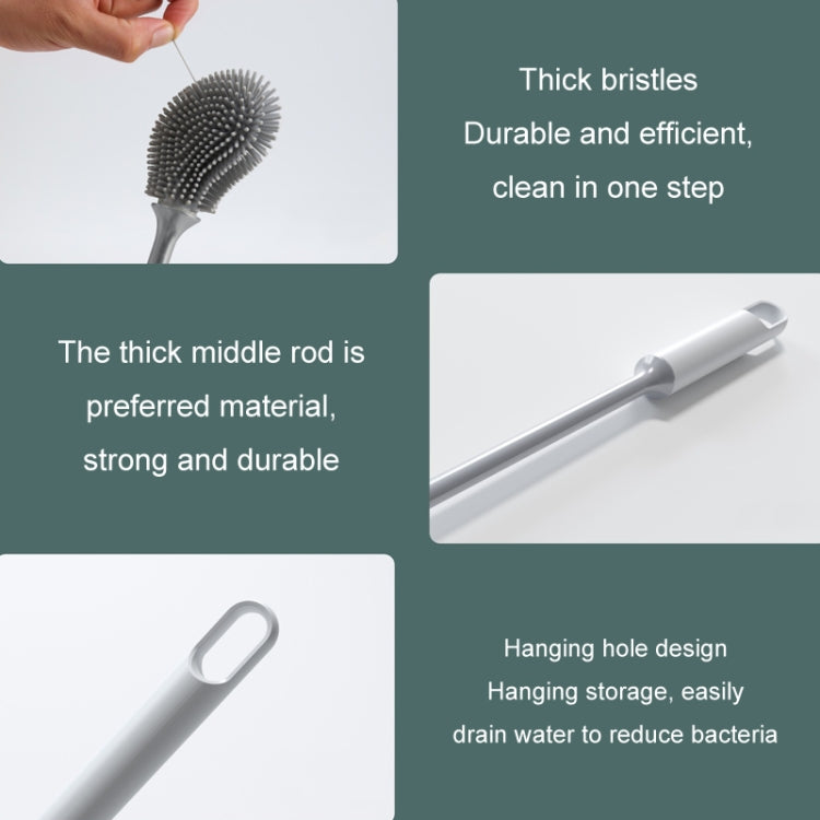 Long Handle Household Toilet Soft Rubber Toilet Cleaning Brush