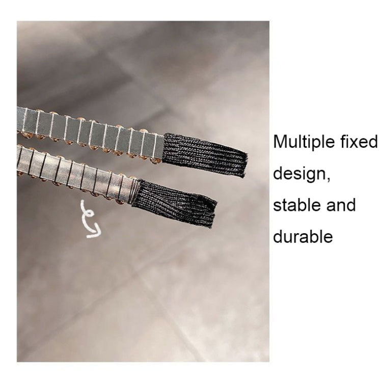 Gold Trim Crystal Hoops All-Match Hair Accessories Headband Non-Slip Crystal Headwear